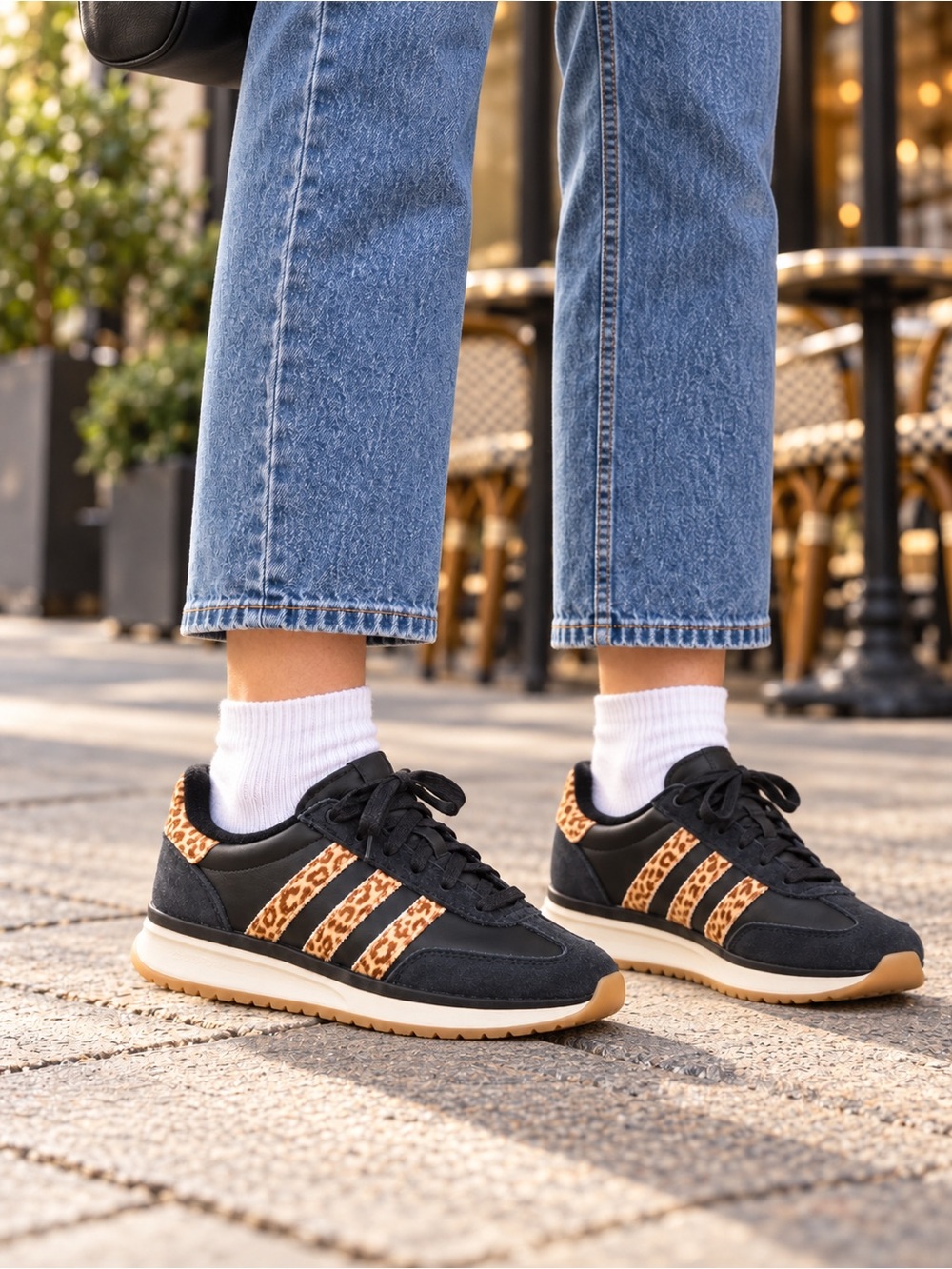 Adidas Run 70s 2.0 Black Leopard Print Sneakers β Womenβs 6 NWT